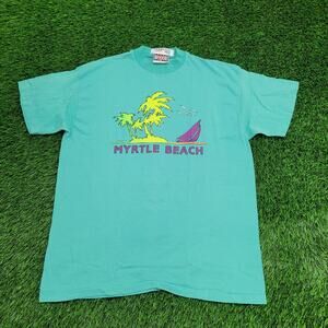 Vintage 1980 Myrtle Beach Shirt Womens XL 22x28 USA